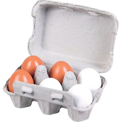 Lelin Комплект Lelin - Дървени яйца, 6 броя (L40028)