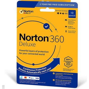 Norton 360 Deluxe 10 lic. 1 rok (NORT360)