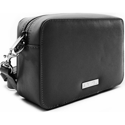 Arwel čierna kožená crossbody kabelka Perrin