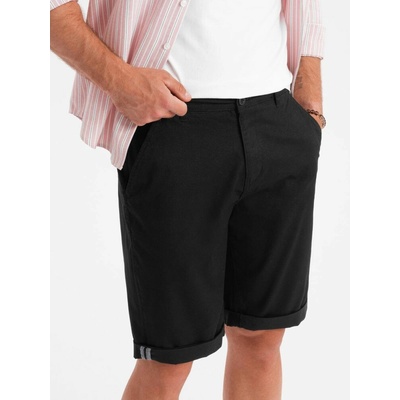 Pánské černé chinos šortky s lemem V9 SRCS-0197