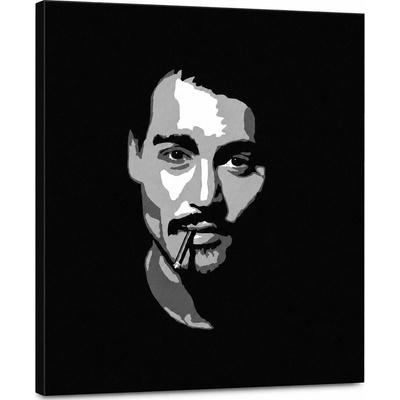 Ručne maľovaný POP Art obraz Johnny Depp - 50x50 cm