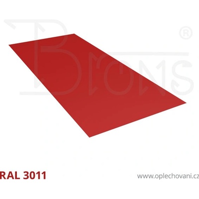 Brons Rovinný plech 850 x 2000 mm vínově červená