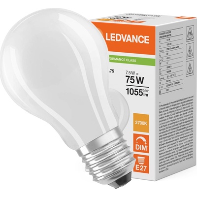 LEDVANCE Osram LED CLASSIC A 75 DIM P 7.5W 827 FIL FR E27