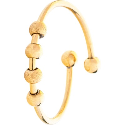 Franco bene twist prsten s kuličkami pozlacený 359