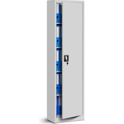 Jan Nowak Plechová skříň 4 police 185 cm x 45 cm x 40 cm, Šedá