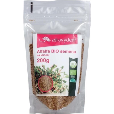 Zdravý den Alfalfa BIO semena vojtěšky na klíčení 200 g