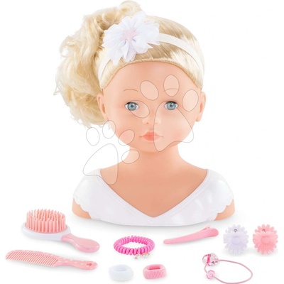 Corolle Kadernícka hlava na česanie Styling Head s krásne jemnými blond vláskami 25 cm a 10 doplnkov