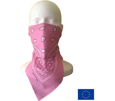 Lung Dragon S-Shield nano bandana šátek s vyměnitelným filtrem z českého nanovlákna růžová paisley