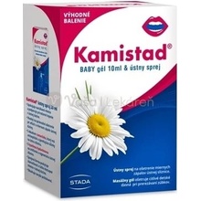 Kamistad Baby gél & Ústny sprej Výhodné balenie 10 ml gél na ďasná + 20 ml sprej