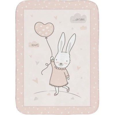 KikkaBoo Супер меко бебешко одеяло KikkaBoo - Rabbits in Love , 80 x 110 cm (31103020133)