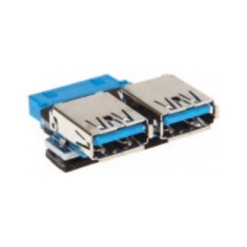 InLine 33444I 2x USB A USB 3.0 (19pin) Черен, Син (33444I) (33444I)