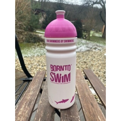 BornToSwim shark water bottle white