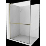 Mexen Kioto+ L душ панел с рафт Walk-in 80 x 200 см, черна рамка, златна - 800-080-123-50-70 (800-080-123-50-70)