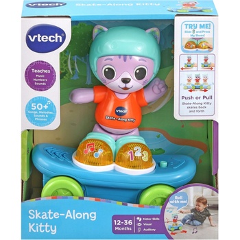 Image 1 of VTech Интерактивна играчка Vtech - Коте със скейтборд (на английски език) (V560903)