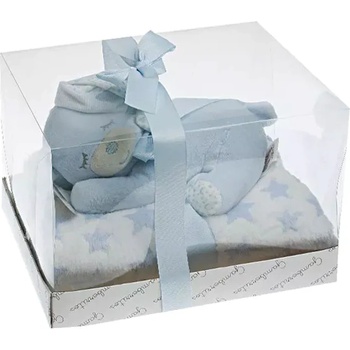 Gamberritos Одеяло с играчка Gamberritos - Сънчо, 80 х 110 cm, синьо (101621)