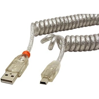 Lindy 11.44.8760 USB 2.0, USB A(M) - mini USB 5pin (M), kroucený, 2M