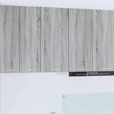 vidaXL Висящ шкаф Сив Сонома и бяло 40 x 31 x 80 см (884263)