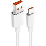 Xiaomi Оригинален USB-C Кабел за Xiaomi с Бързо Зареждане 3A 1m, Бял-Оранжев (Bulk) (b23230007)
