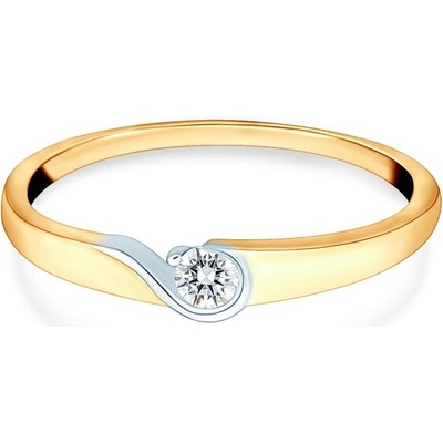 Savicki Zásnubný prsteň dvojfarebné zlato diamant SAVPI KU 28200 Z