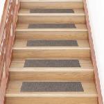 vidaXL Изтривалки за стълби, самозалепващи се, 30 бр. , 76x20 см, бежови, правоъгълни (3365730)