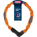 ABUS chain lock Tresor 1385/75 Neon - combination lock made of hardened steel - 6 mm thick square chain - ABUS security level 6 - 75 cm - orange - 71264 (71264)