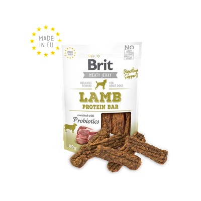 Brit Meat Jerky Snack Lamb Protein bar-с агнешко и пилешко, 80gr
