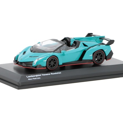 Kyosho Lamborghini Veneno Roadster modrá 1:64