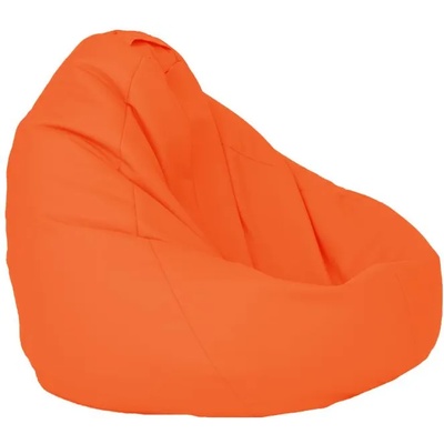 Pufrelax Калъф за пуф круша, 320л. , Nirvana Grande - Orange, (Не съдържа пълнеж), PU кожа