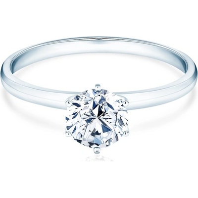 Savicki Zásnubný prsteň biele zlato laboratórny diamant SV R8 LAB B