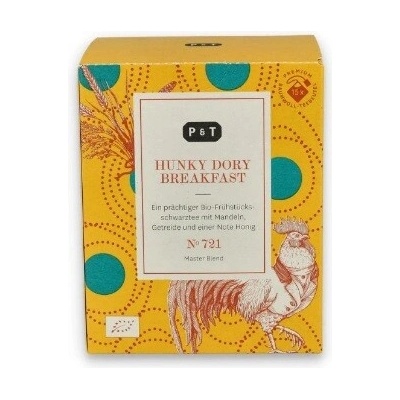 Paper & Tea Hunky Dory Breakfast BIO snídaňový černý čaj se sladovými tóny, mandlemi a karamelem 15 x 3 g