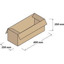 NAKUPIM.SK Kartónová krabica 3VVL klopová 400 x 150 x 150 mm