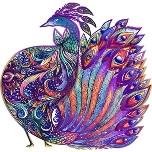 HARAHU Дървен пъзел - Peafowl / L KP22008