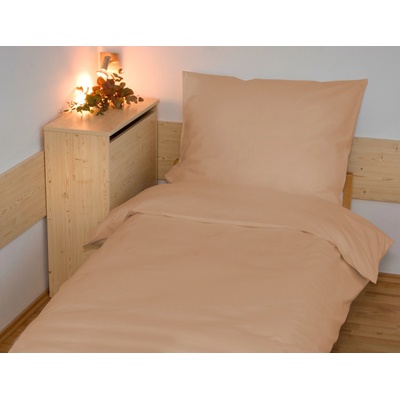 Brotex Obliečky bavlna UNI Béžová zipsový uzáver 140x200 70x90