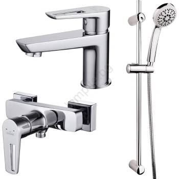 Cersanit S952-004 комплект душ с батерия + MILLE мивка, хром лъскав (CS0067)