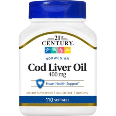 21st Century Cod Liver Oil, 400 mg, 110 капсули, 21st Century (9119)