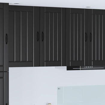 vidaXL Стенен шкаф LUCCA Черно 40 x 31 x 80 см Инженерна дървесина (885026)
