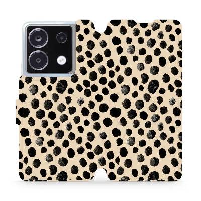 Flipové pouzdro Mobiwear - Xiaomi Redmi Note 13 Pro 5G / Poco X6 5G - VA50S Černé puntíky (Knížkové flip pouzdro, obal, kryt na mobil Xiaomi Redmi Note 13 Pro 5G / Poco X6 5G - VA50S Černé puntíky, ma