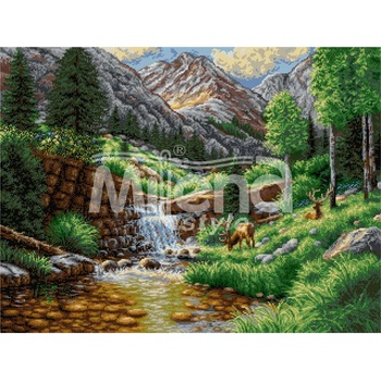 Milena Style Високо в планината - гоблен със схема конци dmc 1: 1