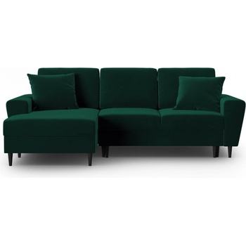 Cosmopolitan Design Зелен кадифен разтегателен ъглов диван с място за съхранение (ляв ъгъл) Kyoto - Cosmopolitan Design (COS_LCF_2_F1_KYOTO6)