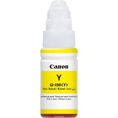 Canon ОРИГИНАЛНО МАСТИЛО canon gi-490 yellow (70ml) (0666c001)