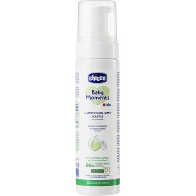 CHICCO Šampon a kondicionér na vlasy soufflé Baby moments Kids 0m+, 150 ml