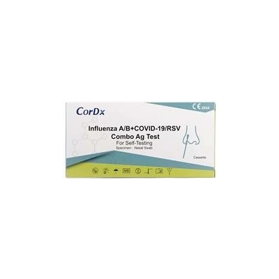 CorDx Influenza A+B / Covid-19 / RSvirus Combo AG test 4v1 100 ks