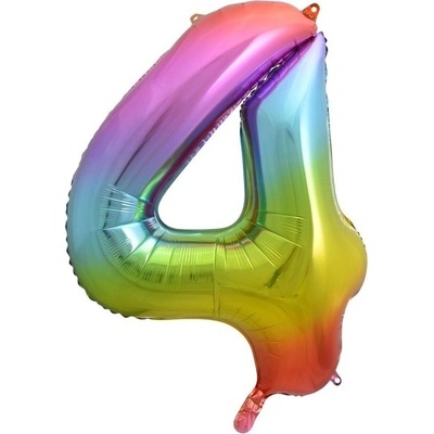 Godan Balónek fóliový číslo 4 duhové 85 cm