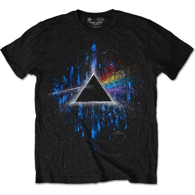 Pink Floyd tričko Dark Side of the Moon Blue Splatter čierna