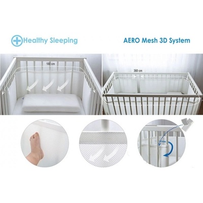 Baby Matex Обиколник за кошара Baby Matex Air 360 cm 0239, Бял