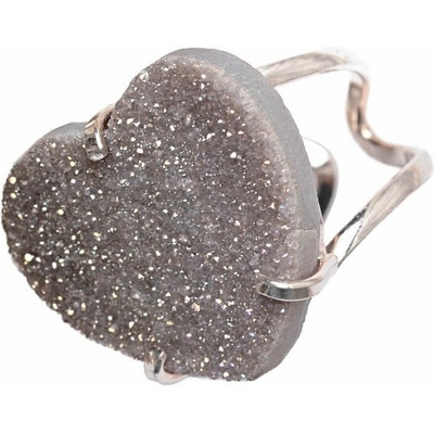 Nefertitis Be Beautiful Achát srdce aqua aura prsten NF54660