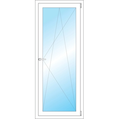OKNA HNED Plastové okno 62x152 cm (620x1520 mm) bílé otevíravé a sklopné pravé