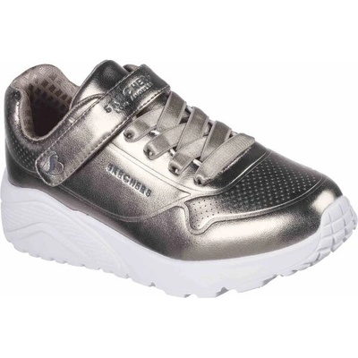Skechers Uno Lite dievčenská voľnočasová strieborná