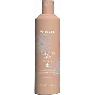 Echosline new Keratin VEG Shampoo obnovujúci šampón pre farbené a chemické ošetrované vlasy 300 ml