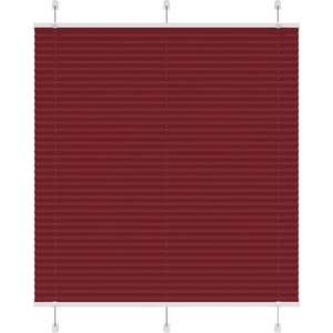 vidaXL Плисирана щора Бордо червено 120x100 cm Ширина на плата 119, 4cm (4015232)